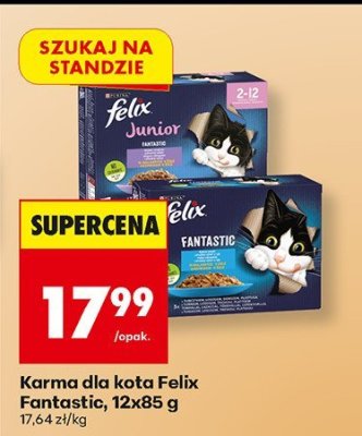 Karma dla kota Felix Fantastic, 12x85 g promocja w Biedronka
