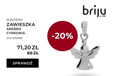 Zawieszka srebrna cyrkonia promocja w Briju