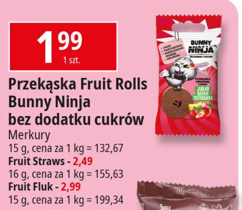 Przekąska jabłko-banan-truskawka Bunny ninja promocja