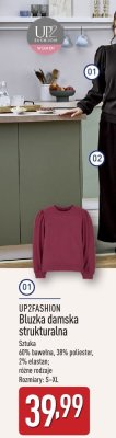 Bluzka damska strukturalna UP2FASHION promocja w Aldi