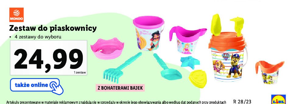 Zestaw do piaskownicy Mondo promocja