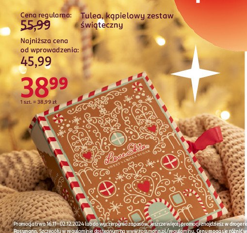 Zestaw kąpielowy świąteczny Love skin promocja w Rossmann