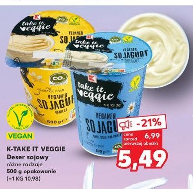Jogurt naturalny sojowy K-take it veggie promocja