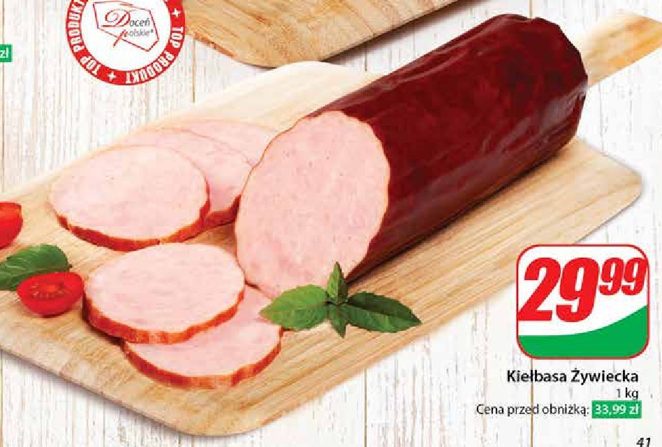 Kiełbasa żywiecka Agro rydzyna promocja w Dino