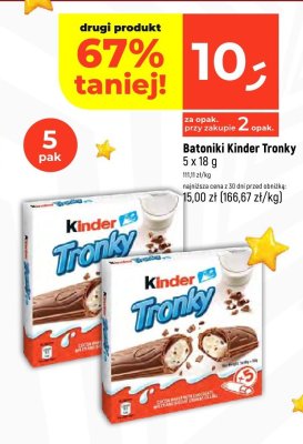 Batoniki Kinder Tronky 5 x 18 g promocja w Dealz