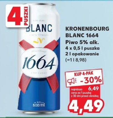 Piwo Blanc 1664 promocja w Kaufland