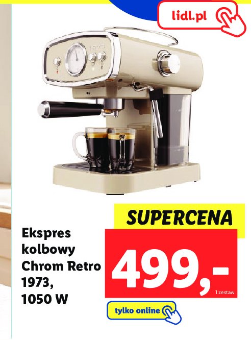 Ekspres kolbowy chrom retro 1973 1050w promocja
