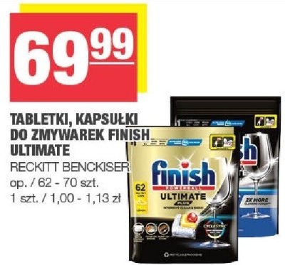 Tabletki, kapsułki do zmywarek Finish Ultimate Reckitt Benckiser promocja w SPAR