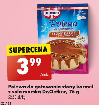 Polewa do gotowania słony karmel z solą morską Dr. oetker promocja w Biedronka