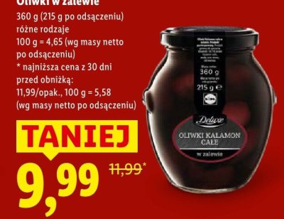 Oliwki w zalewie promocja w Lidl