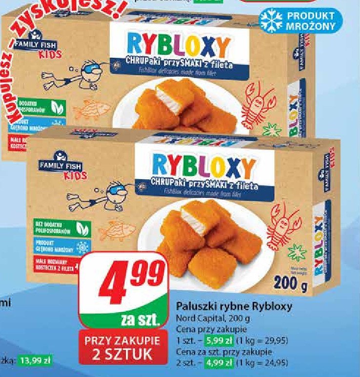 Rybloxy z fileta z mintaja Family fish promocja