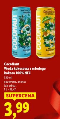 Woda kokosowa z młodego kokosa 100% NFC ananas  promocja w Lidl