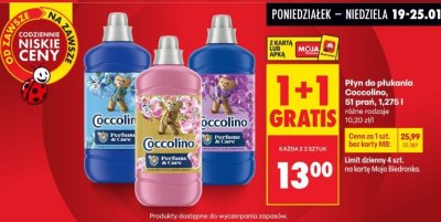 Płyn do płukania, różne rodzaje 1+1 GRATIS promocja w Biedronka