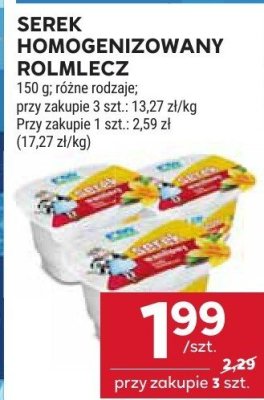 Serek homogenizowany Rolmlecz promocja w Stokrotka