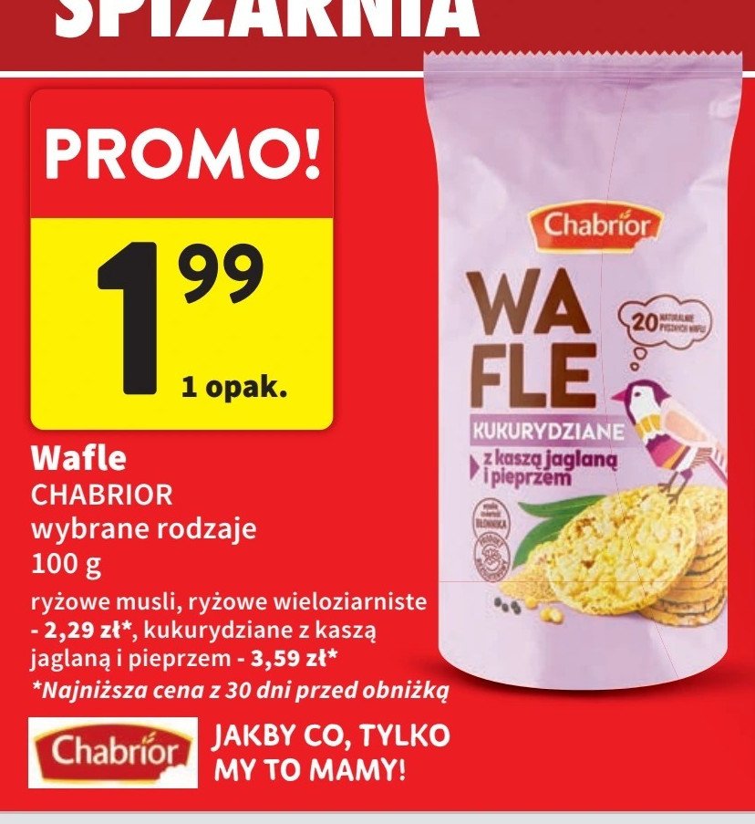 Wafle ryżowe wieloziarniste Chabrior promocja