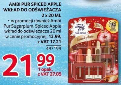 Odświeżacz wkład Ambi Pur Spiced Apple 2 x 20 ml promocja w Selgros