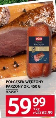Półgęsek wędzony parzony Duda Premium ok. 450 g promocja w Selgros