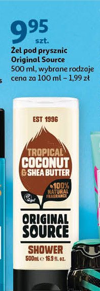 Żel pod prysznic tropical coconut & shea butter Original source promocja
