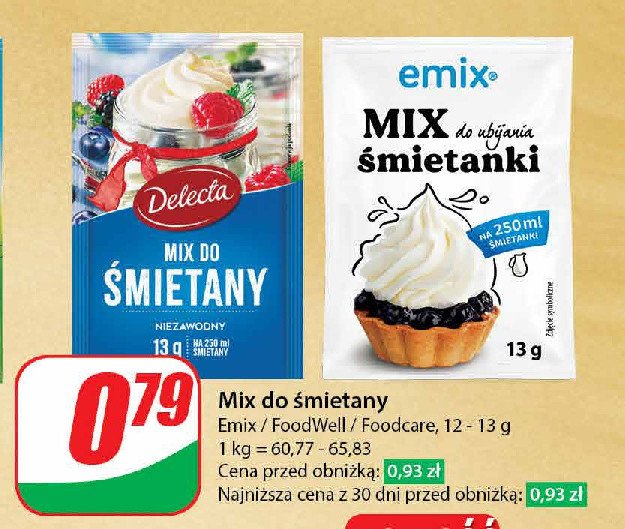 Mix do śmietany Delecta promocja