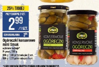 Ogóreczki konserwowe Smak promocja