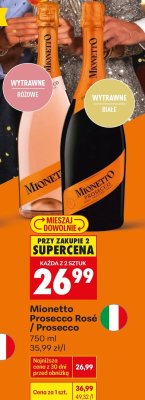 Wino musujące Mionetto Prosecco Rosé / Prosecco promocja w Biedronka