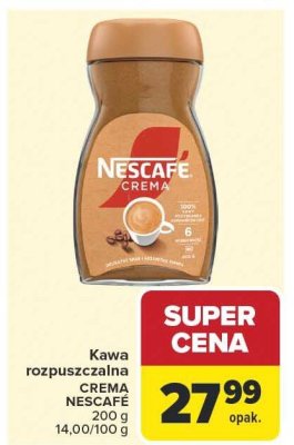 Kawa rozpuszczalna NESCAFÉ CREMA promocja w Carrefour
