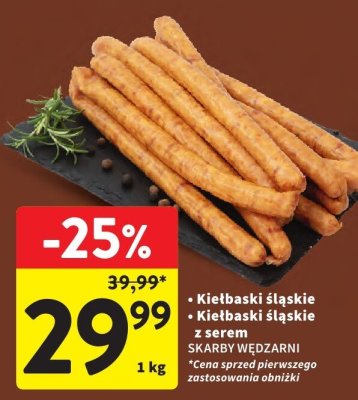 Kiełbaski śląskie z serem SKARBY WĘDZARNI promocja w Intermarche