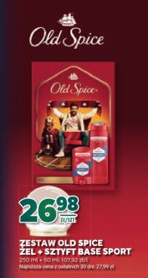 Zestaw Old Spice żel pod prysznic + sztyft Base Sport promocja w Stokrotka