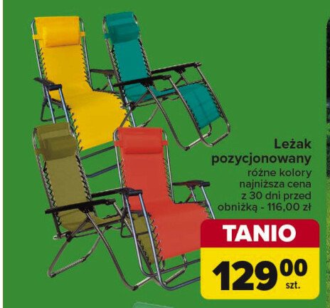 Leżak pozycjonowany promocja