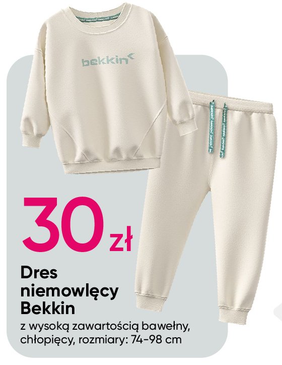 Dres niemowlecy 74-98 cm Bekkin promocja w Pepco