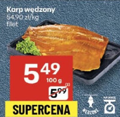 Karp wędzony filet promocja w Delikatesy Centrum