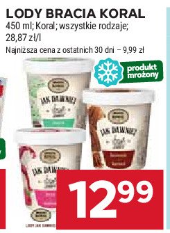 Lody jogurt z truskawką Bracia koral lody jak dawniej promocja