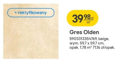 Gres Olden beige promocja w Castorama