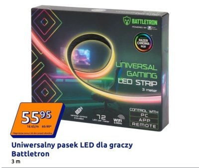 Uniwersalny pasek LED dla graczy Battletron promocja w Action