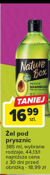 Żel pod prysznic avocado Nature box promocja
