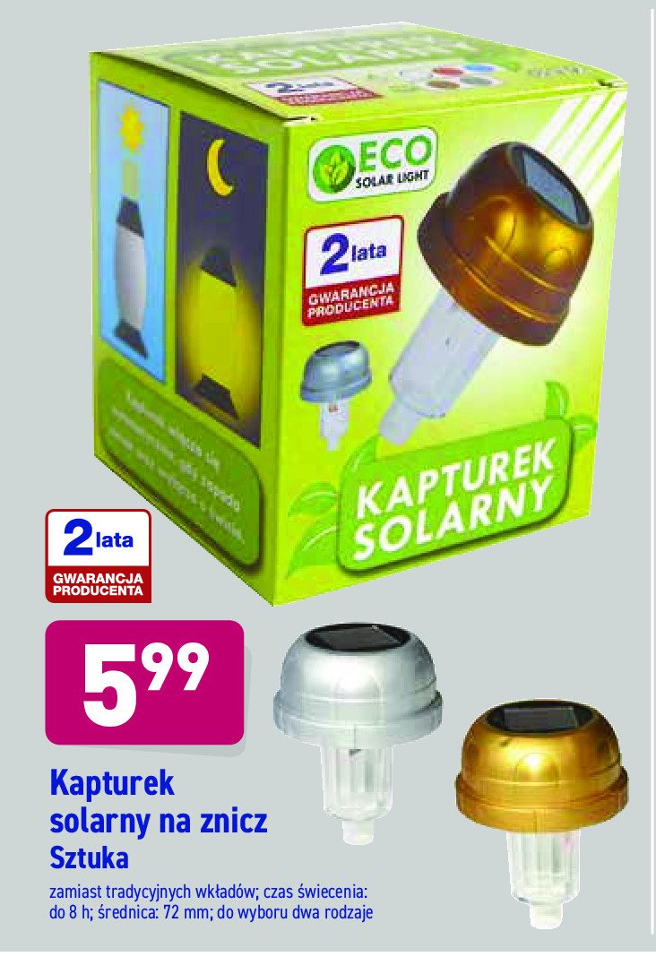 Kapturek solarny na znicz promocja