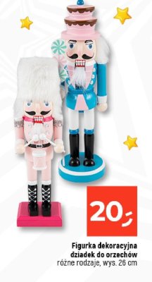 Figurka dekoracyjna dziadek do orzechów różne rodzaje, wys. 26 cm promocja w Dealz