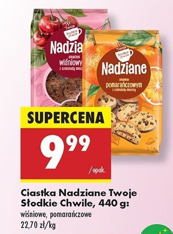 Ciastka z nadzieniem wiśniowym Twoje słodkie chwile promocja w Biedronka