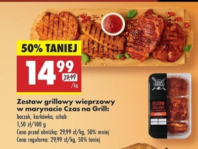 Zestaw grillowy: boczek kark贸wka schab Czas na grill promocja