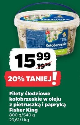 Filety śledziowe kołobrzeskie w oleju z pietruszką i papryką  promocja w Netto