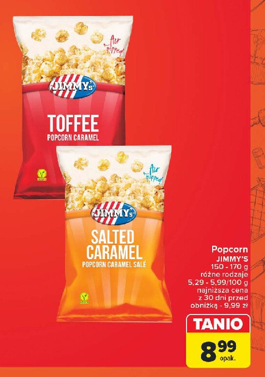 Popcorn toffee Jimmy's promocja