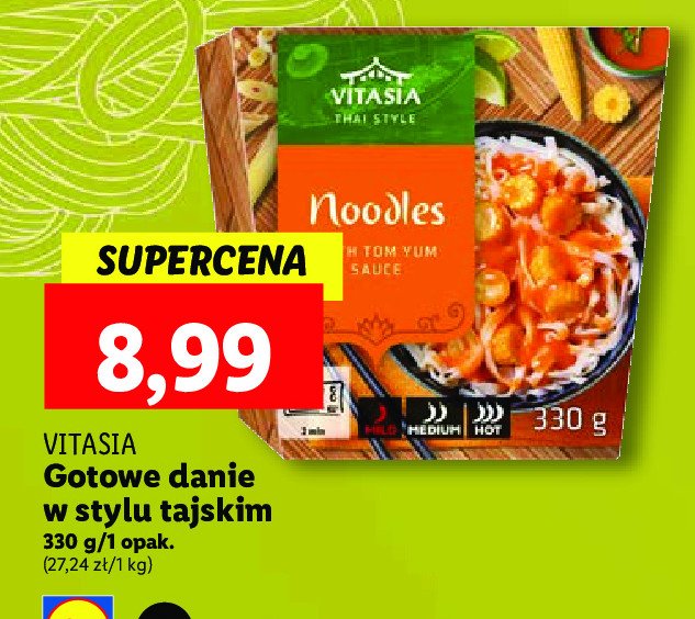 Danie thai noodles satay sauce Vitasia promocja