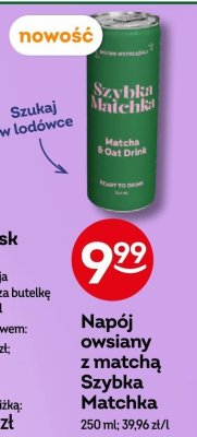 Napój owsiany z matchą Szybka Matchka promocja w Żabka