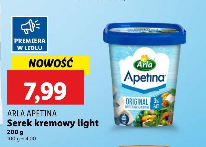 Ser sałatkowy light Arla apetina promocja w Carrefour