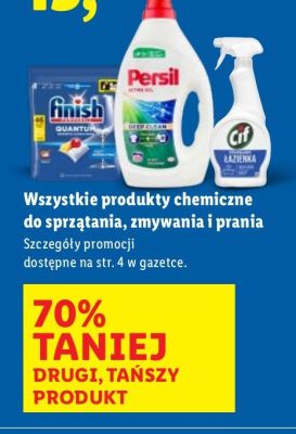 Produkty chemiczne do sprzątania, zmywania i prania drugi -70% taniej promocja w Lidl