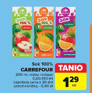 Sok pomarańczowy Carrefour classic promocja