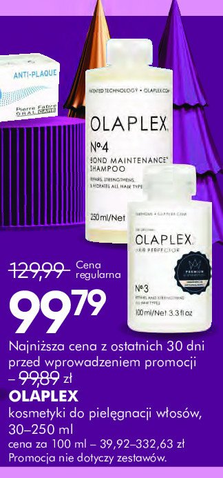 Szampon do włosów no.4 odbudowujący OLAPLEX promocja w Super-Pharm