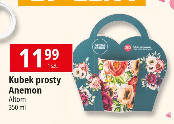 Kubek prosty anemon 350 ml Altom promocja w Leclerc