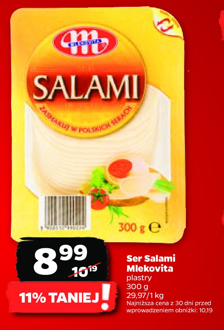 Ser salami - plastry Mlekovita promocja