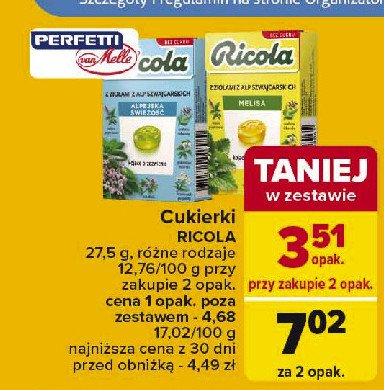 Cukierki ziołowe alpejska świeżość Ricola promocja